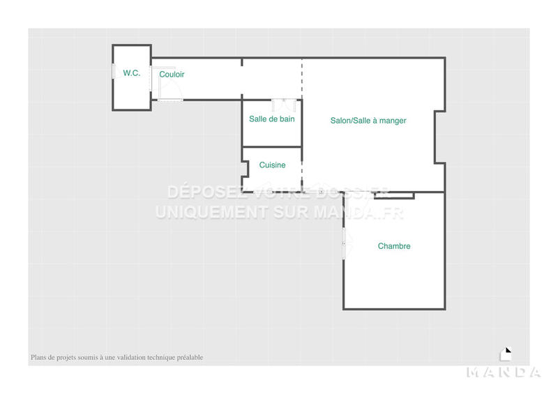 Appartement - 39 m² - 2 pièces