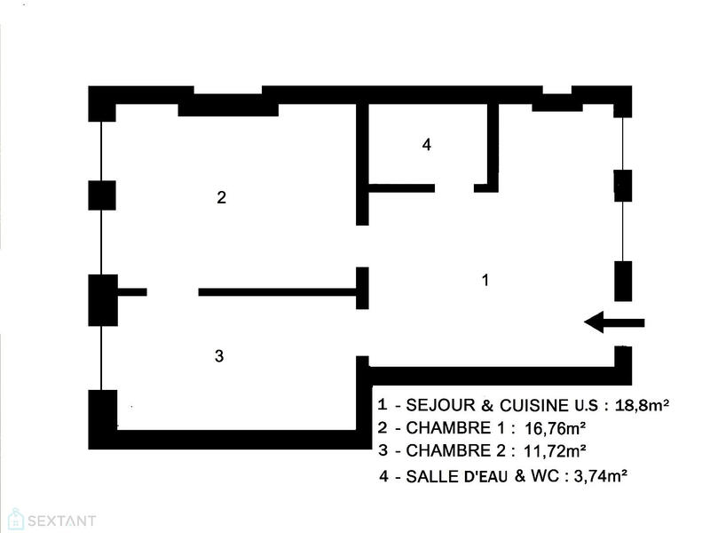 Appartement - 52 m² - 3 pièces