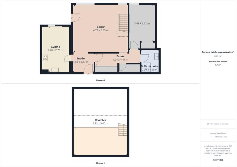 Appartement - 79 m² - 3 pièces
