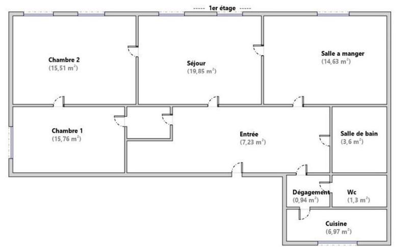 Appartement - 85 m² - 4 pièces