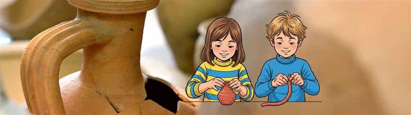 Atelier "terre à terre" pour les enfants à Bibracte