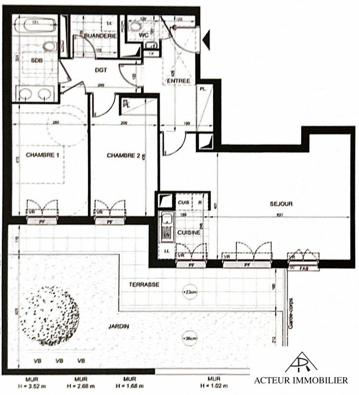 Appartement - 74 m² - 3 pièces