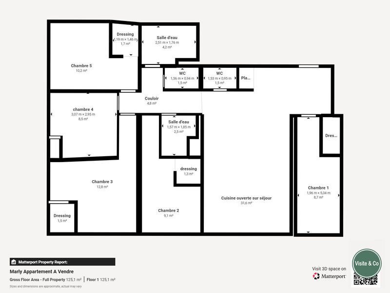 Appartement - 103 m² - 6 pièces