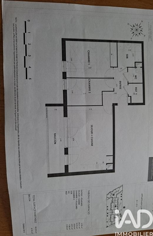 Appartement - 64 m² - 3 pièces