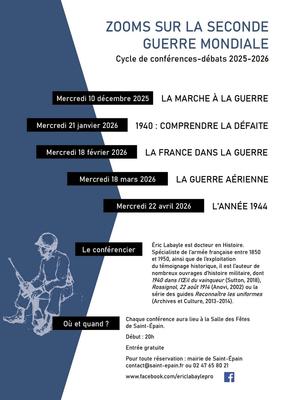 Zooms sur la Seconde Guerre mondiale - Cycle de conférences-débats