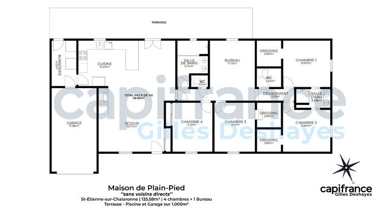 Maison - 134 m² - 6 pièces
