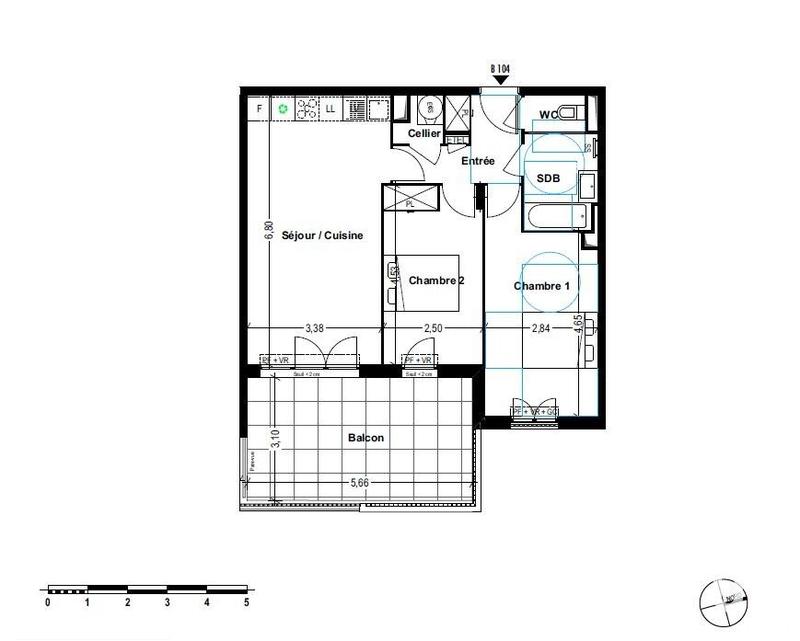 Appartement - 61 m² - 3 pièces