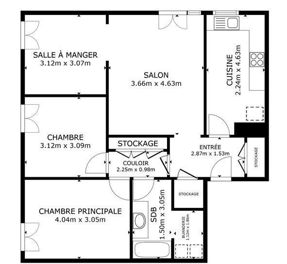 Appartement - 73 m² - 4 pièces