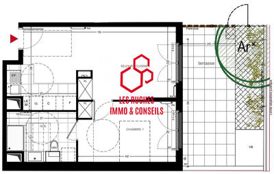 Appartement - 45 m² - 2 pièces