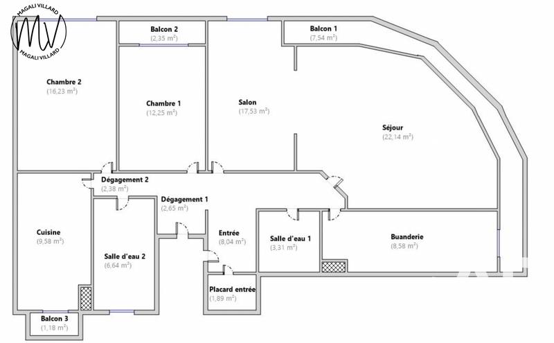 Appartement - 111 m² - 5 pièces