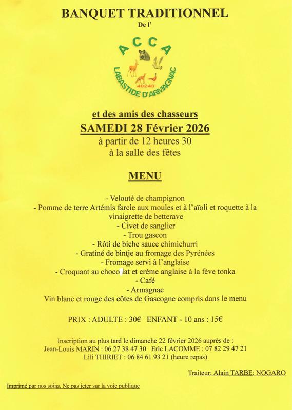 Banquet traditionnel de l'Acca