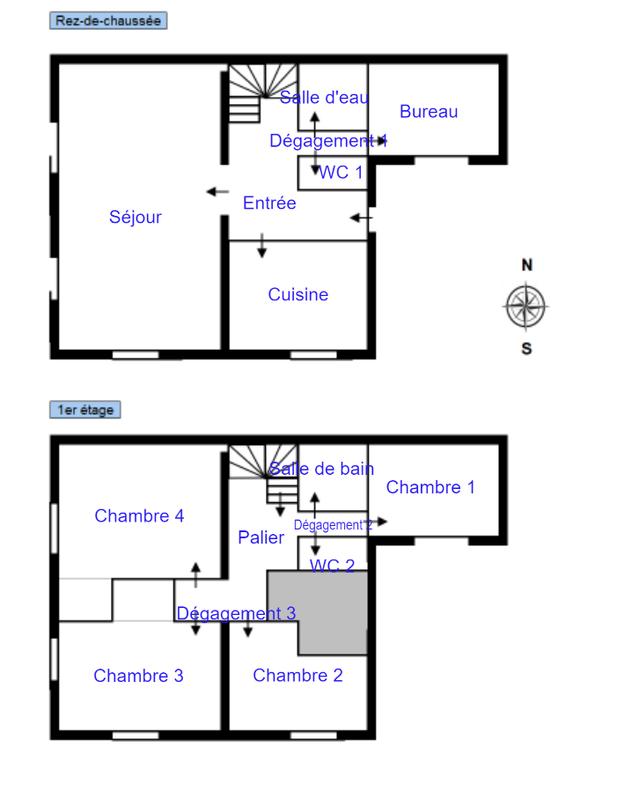 Maison de ville - 115 m² - 6 pièces