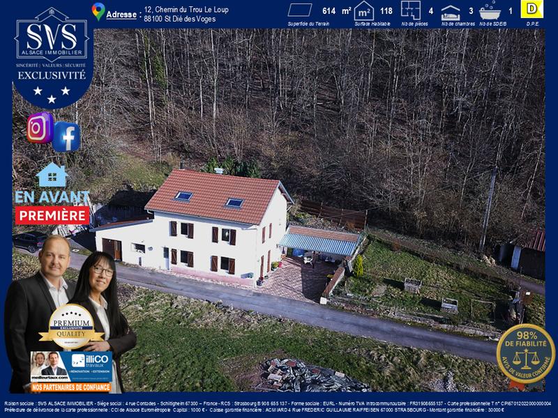 Maison - 118 m² - 4 pièces