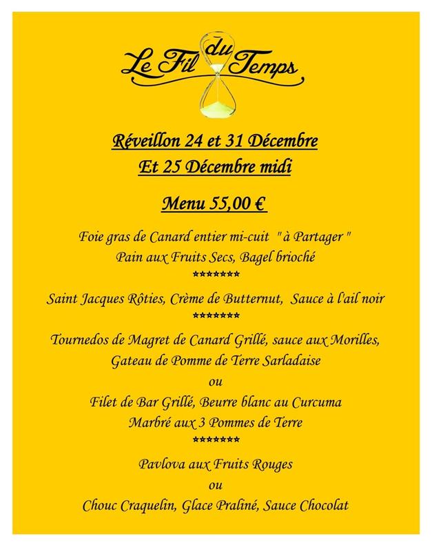 Menus de fêtes au Fil du Temps