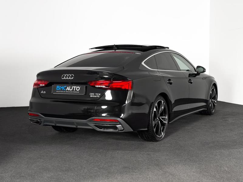 Audi A5 Sportback 35 Tdi 163ch Ja19p B&amp;O Toit Ouvrant Virtual Cockpit Cuir Chauf Carplay Camera Mhev