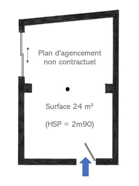 Bureau - 24 m² - 1 pièce