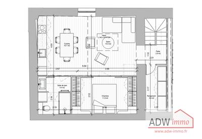 Maison de ville - 101 m² - 3 pièces