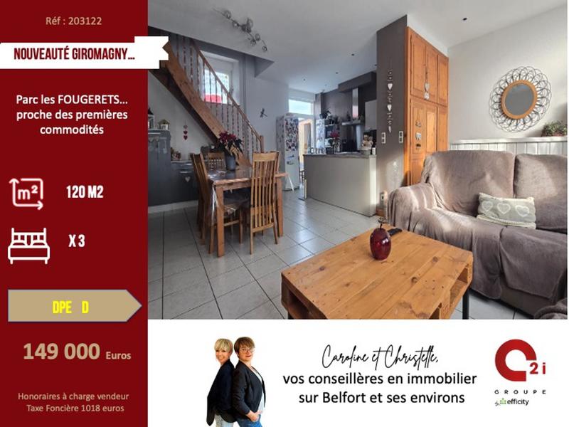 Maison jumelée - 119 m² - 5 pièces