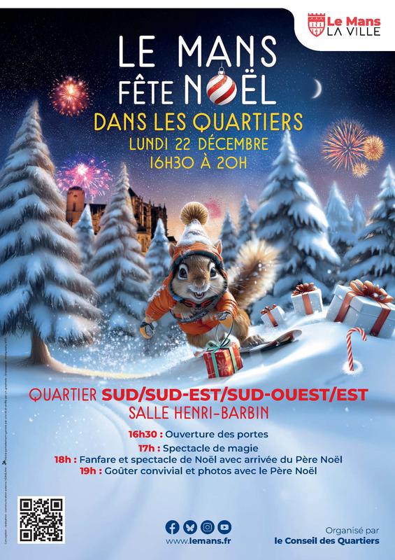 Le Mans fête Noël dans les quartiers Sud-Ouest, Sud-Est, Sud et Est