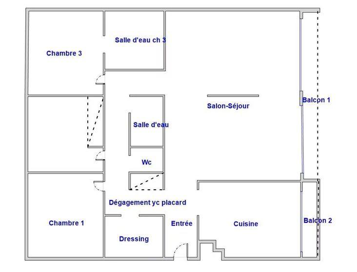 Appartement - 122 m² - 4 pièces