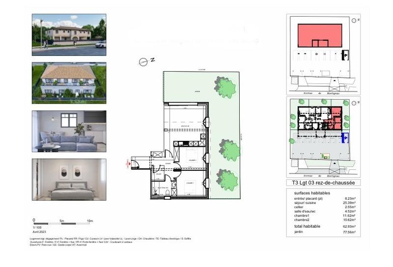 Appartement - 63 m² - 3 pièces