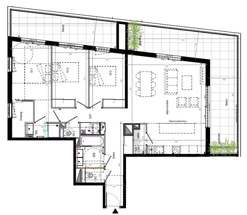 Appartement - 100 m² - 4 pièces