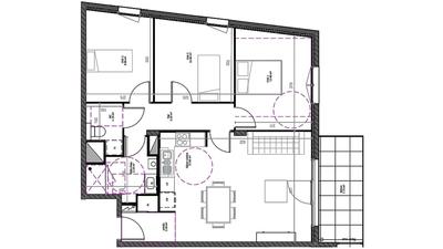 Appartement - 76 m² - 4 pièces