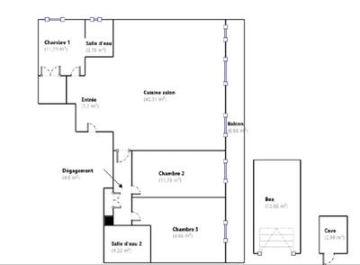 Appartement - 96 m² - 4 pièces