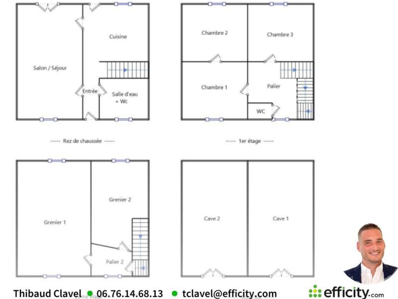 Maison - 97 m² - 4 pièces