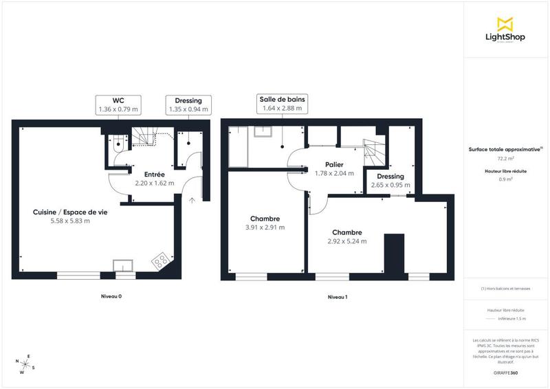 Appartement - 73 m² - 3 pièces