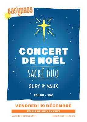 [Noël en Grand Sancerrois ] Concert &quot;Sacré Duo&quot;