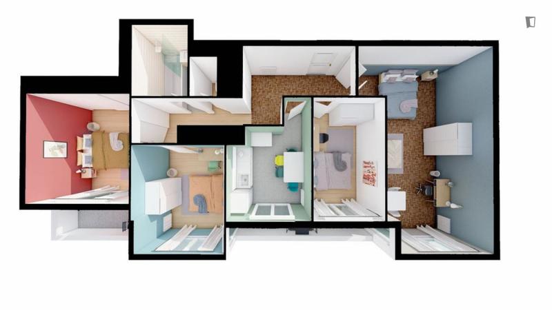 Chambre - 25 m² - 4 pièces