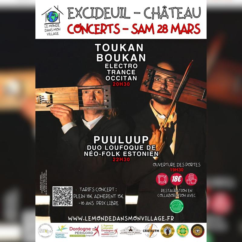 Concert Toukan Boukan &amp; Puuluup avec le Monde dans mon village