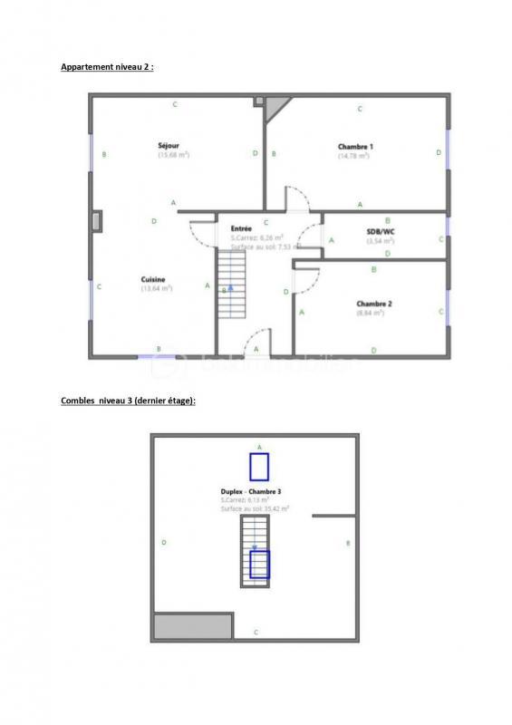 Duplex - 68 m² - 4 pièces