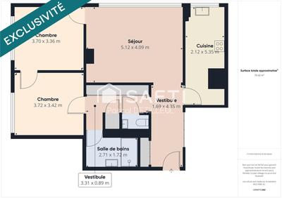 Appartement - 78 m² - 3 pièces