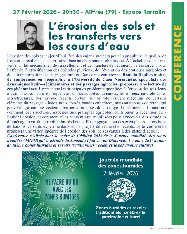 L’érosion des sols et les transferts vers les cours d’eau