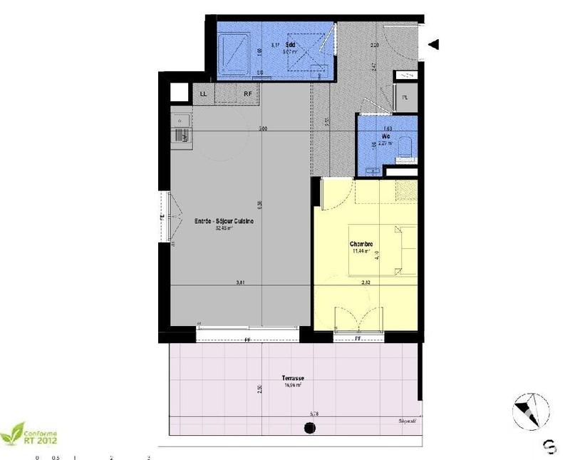 Appartement - 51 m² - 2 pièces