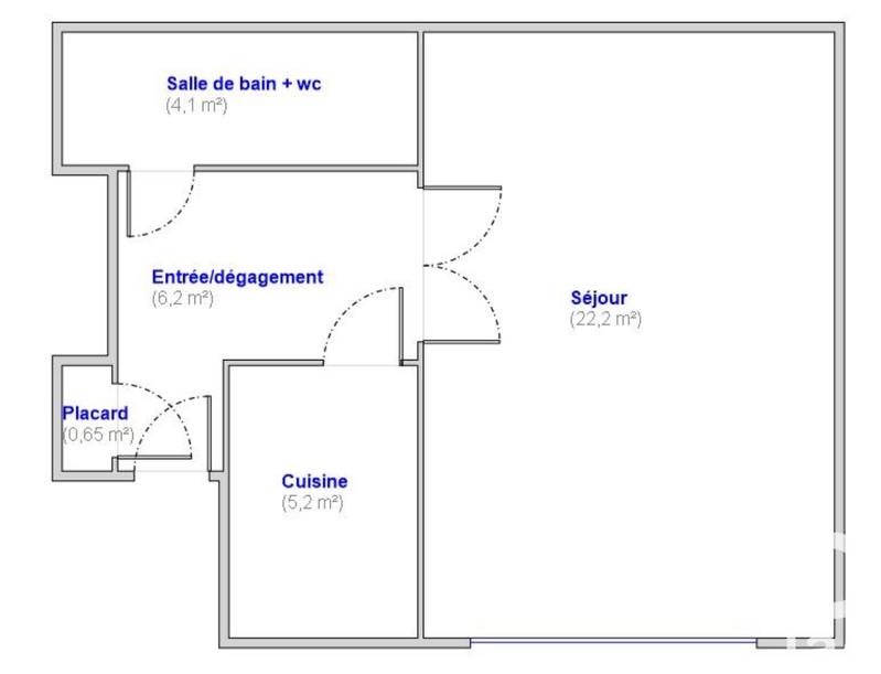 Appartement - 38 m² - 1 pièce