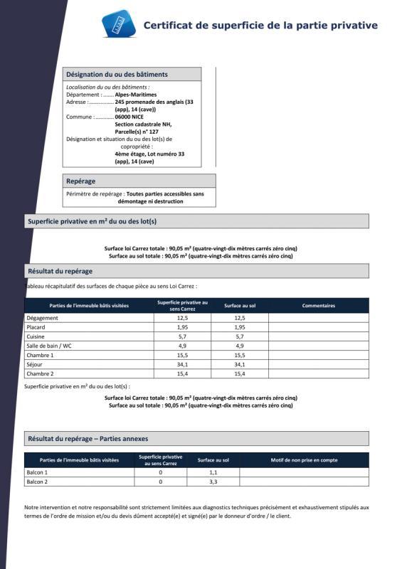 Appartement - 90 m² - 3 pièces