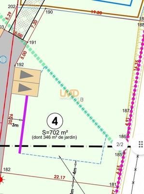 Terrain - 702 m²