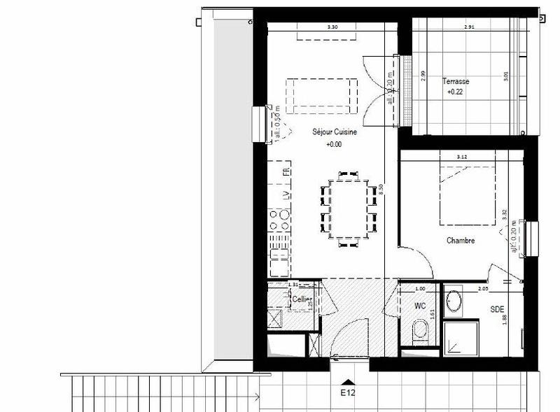 Appartement - 42 m² - 2 pièces