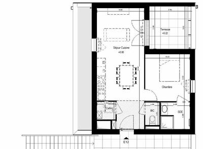 Appartement - 42 m² - 2 pièces
