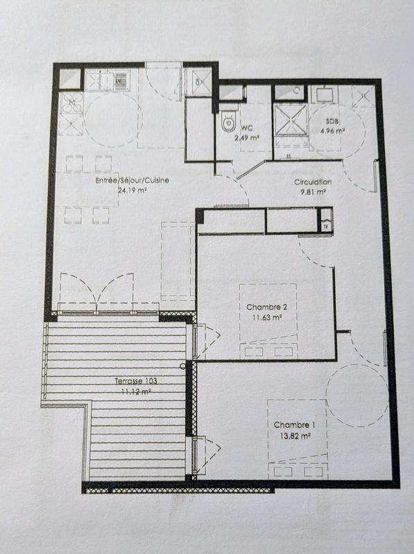 Appartement - 67 m² - 3 pièces