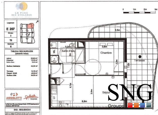 Appartement - 40 m² - 2 pièces