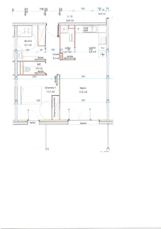 Appartement - 51 m² - 2 pièces