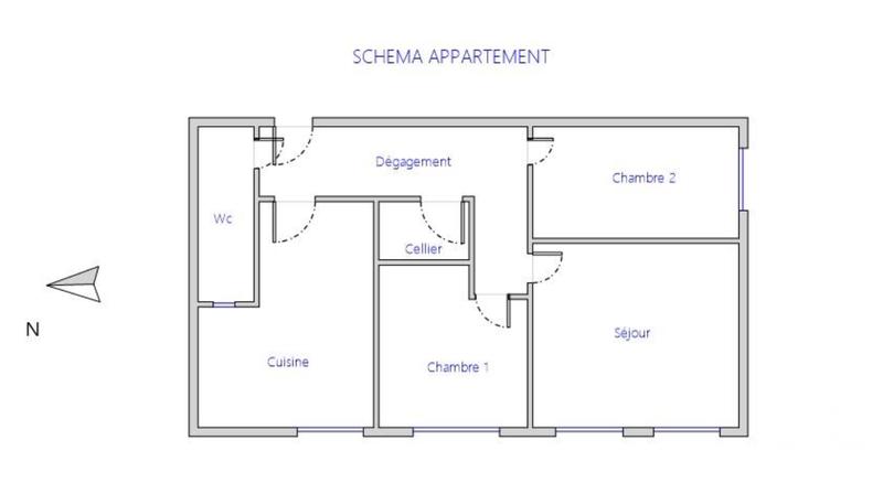Appartement - 65 m² - 3 pièces