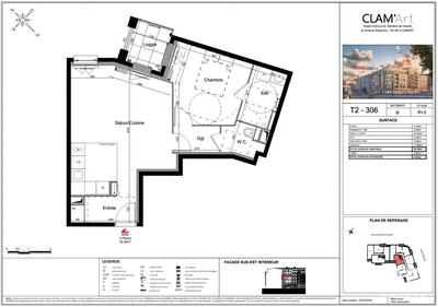 Appartement - 50 m² - 2 pièces