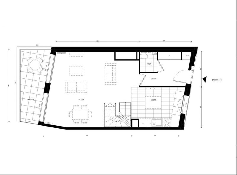Duplex - 104 m² - 5 pièces