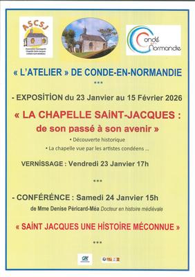 Conférence à l'Atelier Médiathèque de Condé en Normandie : "Saint Jacques, une histoire méconnue"