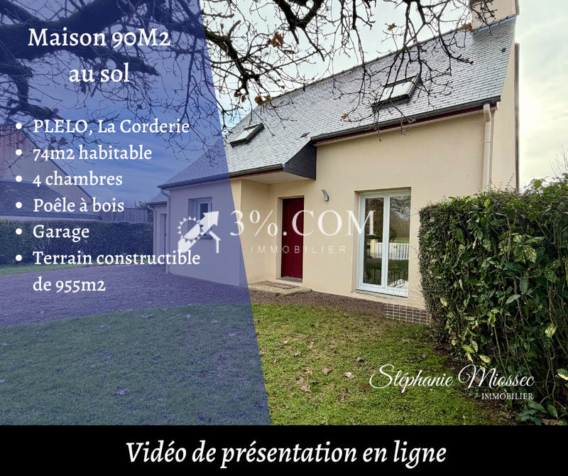 Maison traditionnelle - 90 m² - 5 pièces